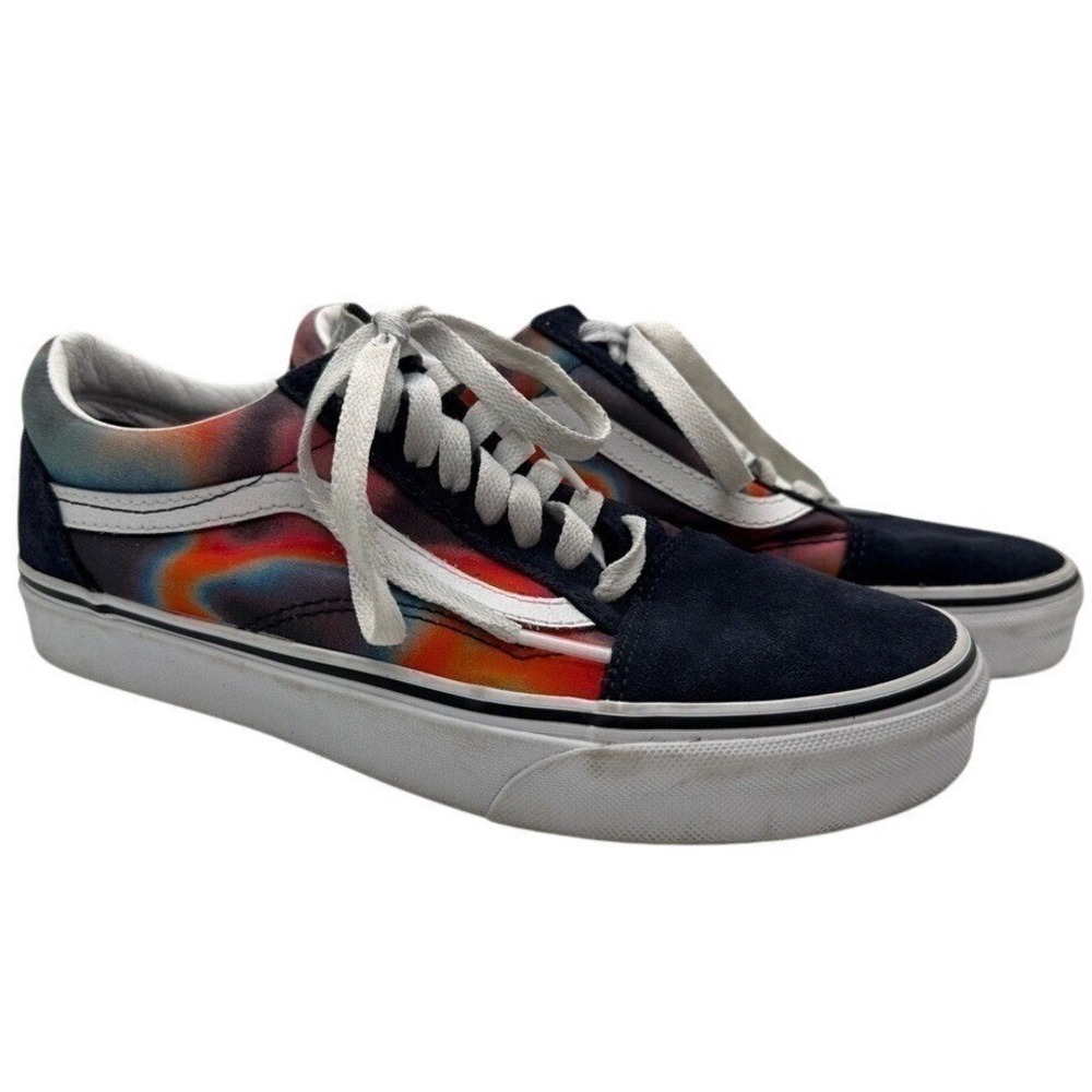 Vans Old Skool Dark Aura Tie Dye Skate Suede Shoes Black Multi M 6.5/ W 8.0
